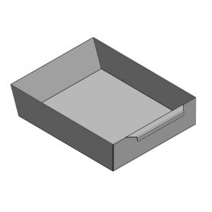 Aschekasten aus Stahlblech verzinkt 400x320x90 | Ortrand** | Flamado | Schamotte-Shop.de