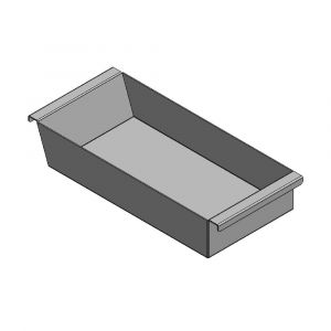 Aschekasten aus Stahlblech verzinkt 420x210x80 mm | Schmid** | Flamado | Schamotte-Shop.de