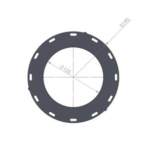 Brennerring / oben,  Ø 125mm x Ø 190mm x 4mm passend für Wamsler** Kamine | günstig | schamotte-shop.de 