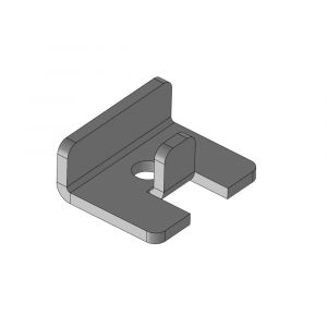 Scheibenhalter 25x10x2mm (1-fach gelocht) passend für Wamsler**