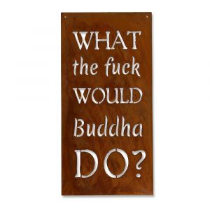 Edelrost Schild Buddha » Schamotte-Shop.de