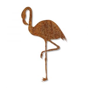 Edelrost Flamingo Wilfried mit Aufhänger