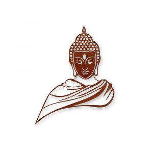 Edelrost Wandbild Buddha » Schamotte-Shop.de