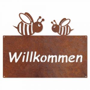 Willkommen » Edelrost Schild