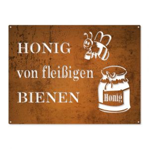 Edelrost Schild » Honig von fleißigen Bienen