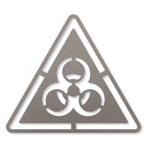 Warnung vor Infektion Piktogramm aus Edelstahl