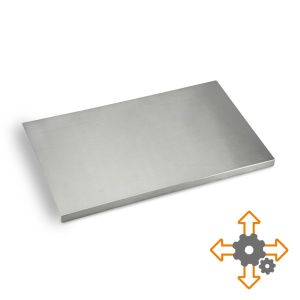 Arbeitsunterlage aus Edelstahl auf Maß Schamotte-Shop.de