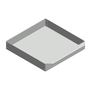 Aschekasten aus Stahlblech 270x270x45mm  Oranier Astra  Flamado  Schamotte-Shop.de
