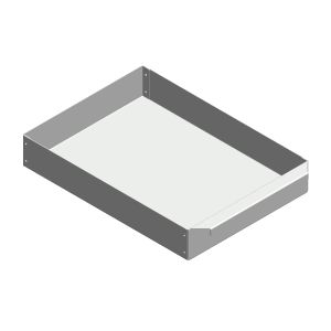 Aschekasten aus Stahlblech 340x247x55mm | Caminos Athos** | Flamado | Schamotte-Shop.de