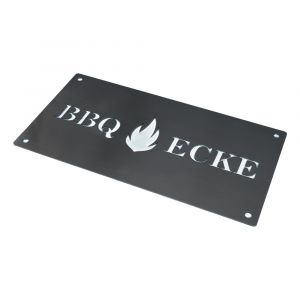 BBQ Ecke Schild aus Edelstahl Schamotte-Shop.de