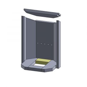 Bodenstein hinten Justus P50-5 A + B** | Feuerraumauskleidung | Schamotte-Shop.de