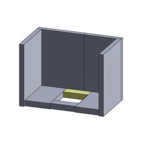 Bodenstein hinten/vorne 135x50x30mm (Vermiculite) passend für Justus Viking B **