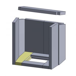 Bodenstein links | Feuerraumauskleidung | Hark ** | Schamotte-Shop.de