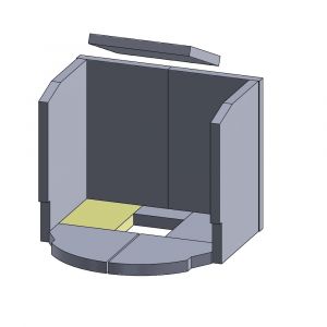Bodenstein links 200x150x30mm (Schamotte) | Justus Viking C** | Vermiculite-Shop.de