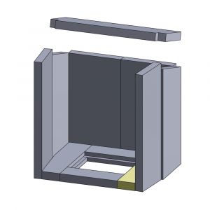 Bodenstein rechts | Feuerraumauskleidung | Hark ** | Schamotte-Shop.de
