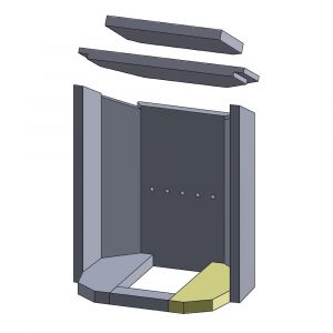 Bodenstein links/rechts Justus Island 7B** | Feuerraumauskleidung | Schamotte-Shop.de