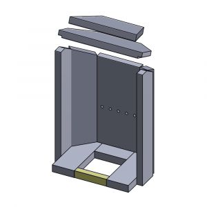 Bodenstein vorne Justus Island 5A** | Feuerraumauskleidung | Schamotte-Shop.de