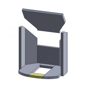 Bodenstein vorne 150x70x25mm (Schamotte) passend für Justus P50-8 A **