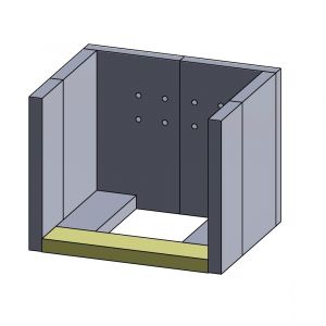 Bodenstein vorne 315x70x25mm Vermiculite | Justus Texas** | Schamotte-Shop.de