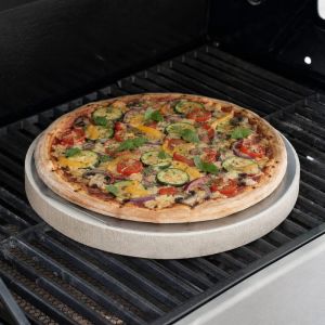 Edelstahlblech Ø 25 cm passend für Weber** Pizzasteine für Grill & BBQ