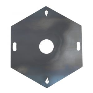 Feuerplatte 6-eckig Grillplatte Grillring für Feuertonne Ø 98 cm » Schamotte-Shop.de