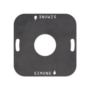 Feuerplatte mit Wunschname quadratisch 57 x 57 cm Schamotte-Shop.de