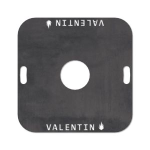Feuerplatte Grillplatte für Feuertonne quadratisch 78 x 78 cm mit Wunschname Schamotte-Shop.de