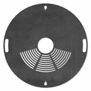 Feuerplatte Grillplatte mit integriertem Rost Ø 105 cm Schamotte-Shop.de