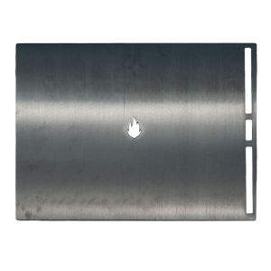 Grillplatte 20 x 28 cm aus Edelstahl passend für Knister