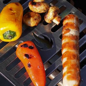 Grillrost 28,5 x 15,5 cm aus Edelstahl passend für Jamestown ** mit Grillgut