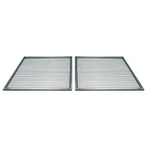 Grillrost aus Edelstahl 102 x 48 cm im 2-er Set, passend für Weber  ** Grills Schamotte-Shop.de