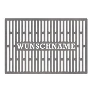 Grillrost aus Stahl mit Wunschnamen 60 x 40 cm Schamotte-Shop.de
