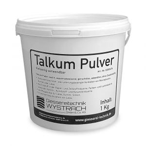 Talkum Pulver 1kg | Rohstoffe | Giessereitechnik Wystrach | Schamotte-Shop.de