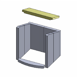Heizgasumlenkplatte | Feuerraumauskleidung | Flamado | Schamotte-Shop.de