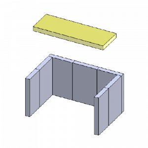 Heizgasumlenkplatte | Feuerraumauskleidung | PUR Schamotte | Schamotte-Shop.de