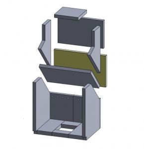 Heizgasumlenkplatte unten mitte Justus Grönland** | Feuerraumauskleidung | Schamotte-Shop.de