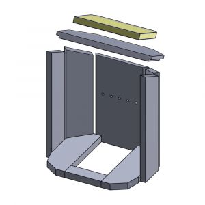Heizgasumlenkplatte oben Justus Island 7A** | Feuerraumauskleidung | Schamotte-Shop.de