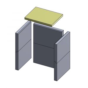 Heizgasumlenkplatte | Feuerraumauskleidung | PUR Schamotte | Schamotte-Shop.de