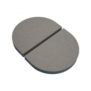 Hitzeschutzplatte halbrund Keramik 31 x 22 cm  passend für Primo**