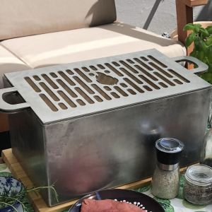 Japanischer Tischgrill Sasebo small | Frontansicht | PUR Schamotte | Schamotte-Shop.de