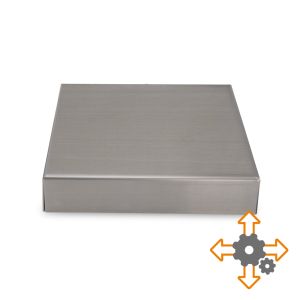 Kaminabdeckplatte aus Edelstahl auf Maß