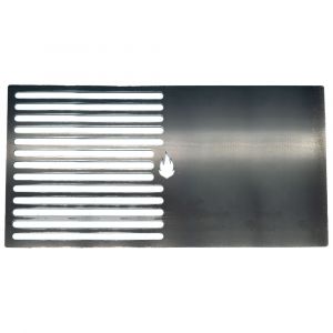 Grillkombi aus Stahl in der Größe 37 x 63 cm passend für Tepro** Grills