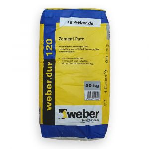 Weber.dur 120 Ofenputz - Zementputz mineralisch - Körnung 0-3mm - 30kg | günstig kaufen | Schamotte-Shop.de