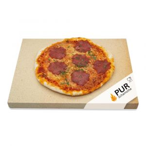Pizzastein 40 x 30 x 2,5 cm | lebensmittelecht | PUR Schamotte | Schamotte-Shop.de