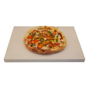 Pizzastein 40 x 30 x 2,5 cm | 2 Stück | lebensmittelecht | PUR Schamotte | Schamotte-Shop.de