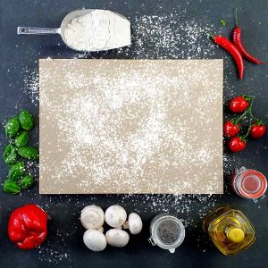 Pizzastein 40 x 30 x 2,5 cm lebensmittelecht PUR Schamotte Schamotte-Shop.de