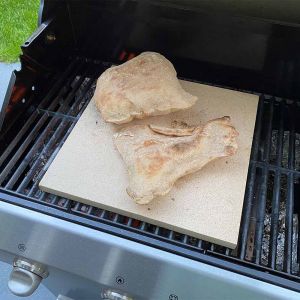 Pizzastein 40 x 40 x 2 cm Keramik lebensmittelecht PUR Schamotte Schamotte-Shop.de