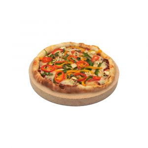 Pizzastein rund Ø 19 x 3 cm lebensmittelecht  PUR Schamotte  Schamotte-Shop.de