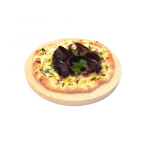 Pizzastein rund Ø 24 x 2,5 cm| lebensmittelecht | PUR Schamotte | Schamotte-Shop.de