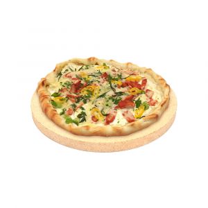 Pizzastein rund Ø 29 x 2 cm| lebensmittelecht | PUR Schamotte | Schamotte-Shop.de